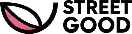 Nové logo Street Good: miska s ružovým listom vedľa nápisu
